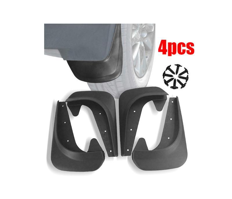 4-Piece Black Car Mudguards and Splash Guards for Front/Rear Parts Accessory Kit n