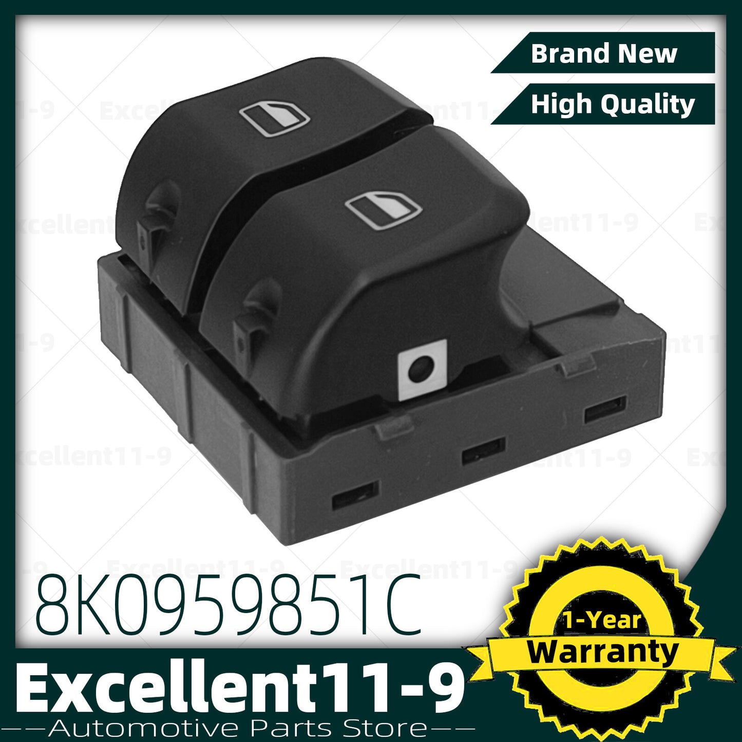 Main window switch 8K0959851CV10 is suitable for Audi A5, Quattro S5, and A5. (8K0959851C-) n