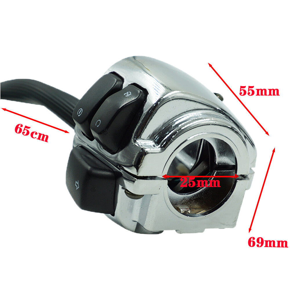 1-inch handlebar control switch + wiring harness for Harley Davidson Dyna Softail- n