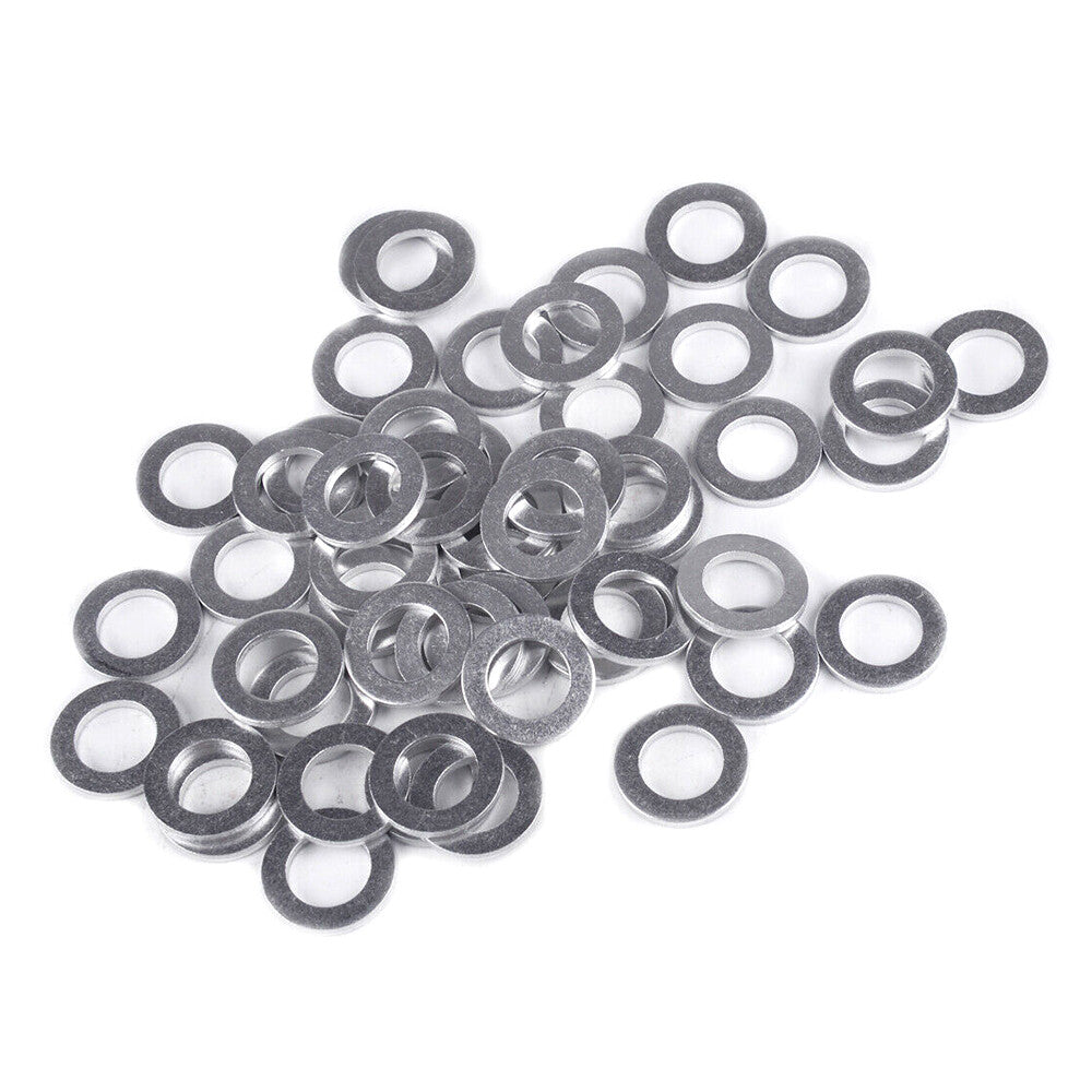 50Pcs Engine Oil Drain Plug Crush Washer Seal O-Ring Gasket 11.9mm ID. 19.7mm OD Q