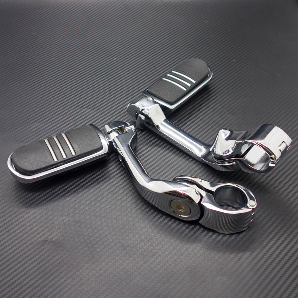 32mm 1.25 Adjustable Long Angled Highway Engine Guard Mount Footpeg for Harley Q