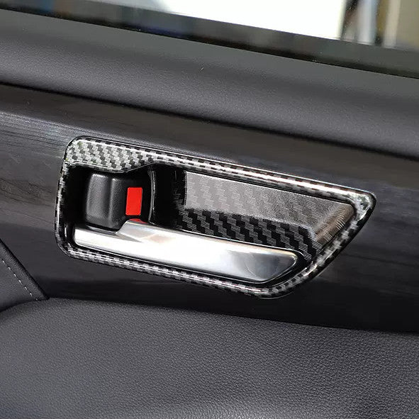 for Toyota Highlander 20-2024 4P Carbon Fiber Inner Door Handle Bowl Cover Trim