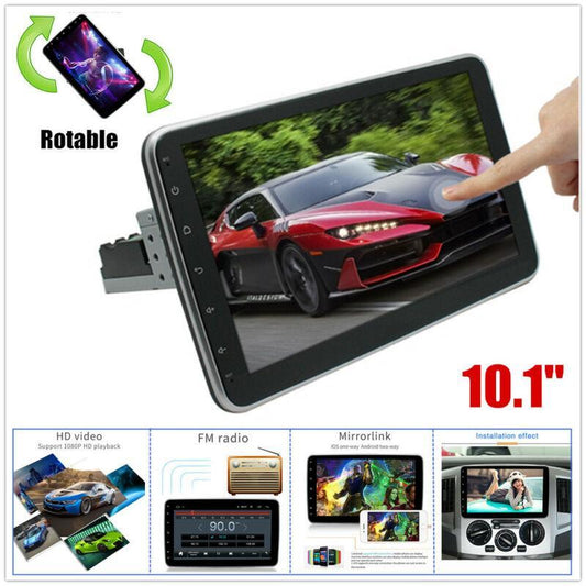 1 + 16GB Car Radio 10.1-inch Rotatable Android 9.0 Audio Head Unit GPS Navigation RDS/DVR/USB- n