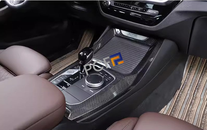 For X3 X3M X4 X4M 22-24 Dry Carbon Interior Console Gear Shift Panel Trim B n