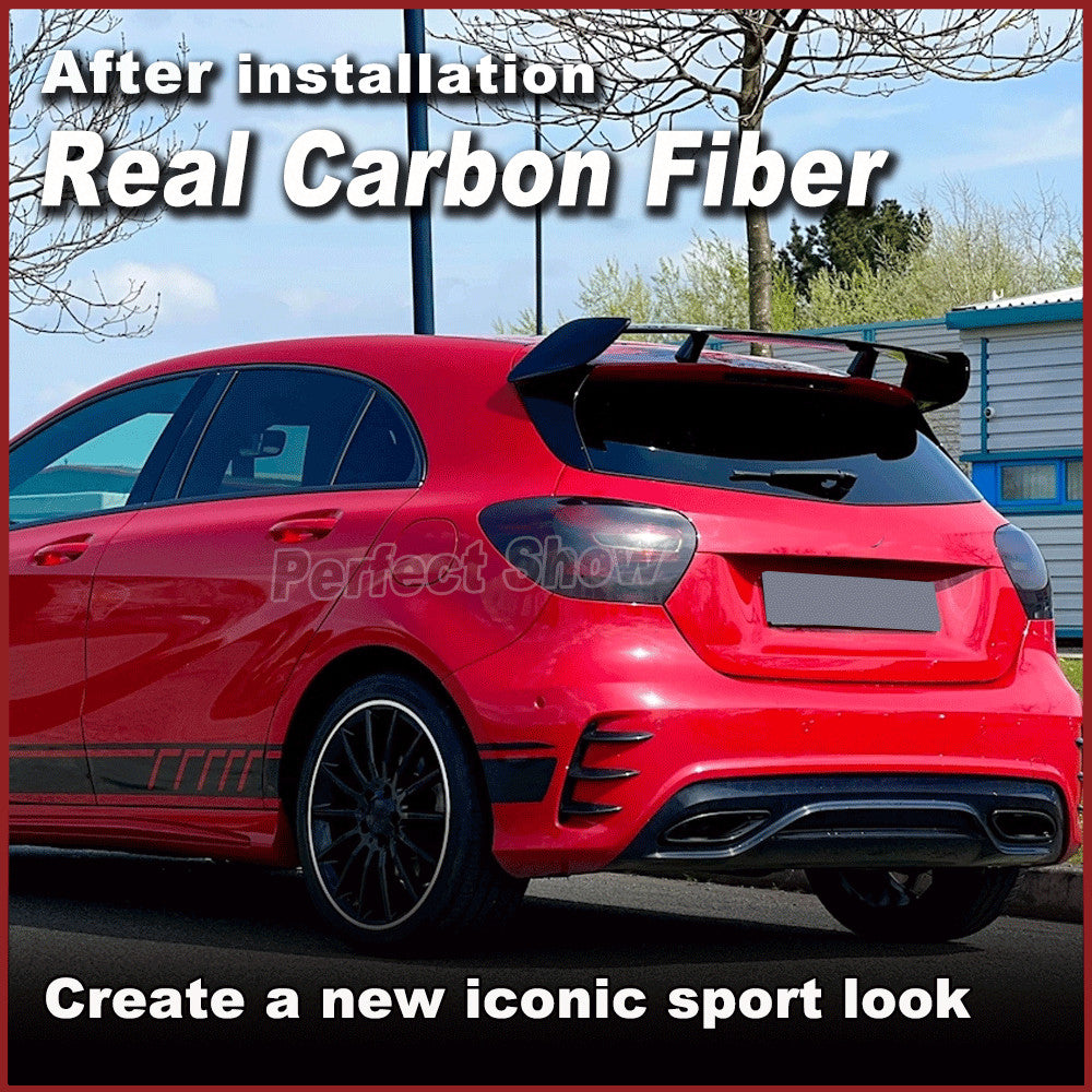 REAL CARBON Rear Trunk Spoiler Wing Fit for Benz A Class A45 W176 A200 A250