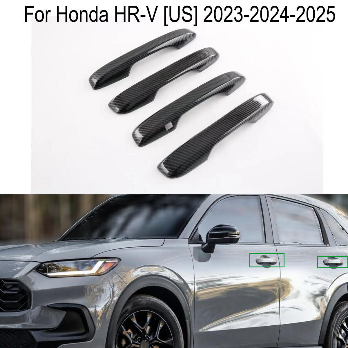 Glossyt Black Front Outer Door Handles Cover Trims For Explorer 2020-2023 v