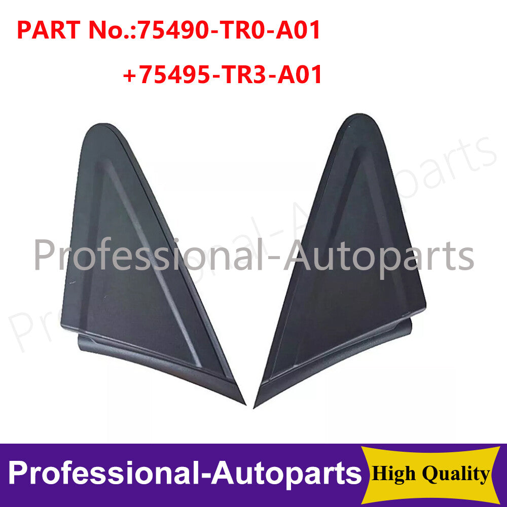 Pair Left&Right Mirror Corner Triangle Cover Trim Fits for Honda for Civic 2012-15