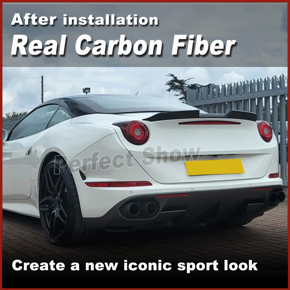 for Ferrari California T 2015-2018 REAL CARBON Rear Trunk Spoiler Tail Boot Wing