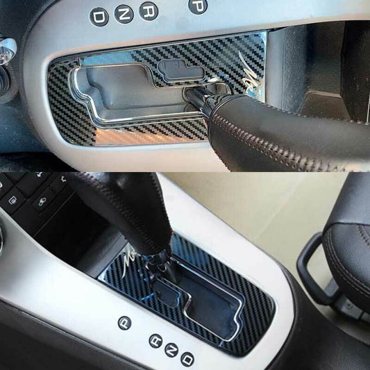 Carbon Fiber Central Console Gear Shift Panel Trim Fit for Chevrolet for Cruze 10-15