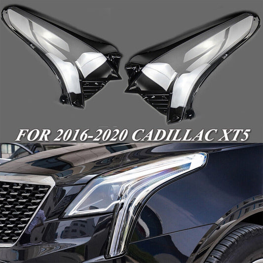 Pair For 2016 2017-2020 for Cadillac XT5 Car Parts Transparent Headlight Cover Lens