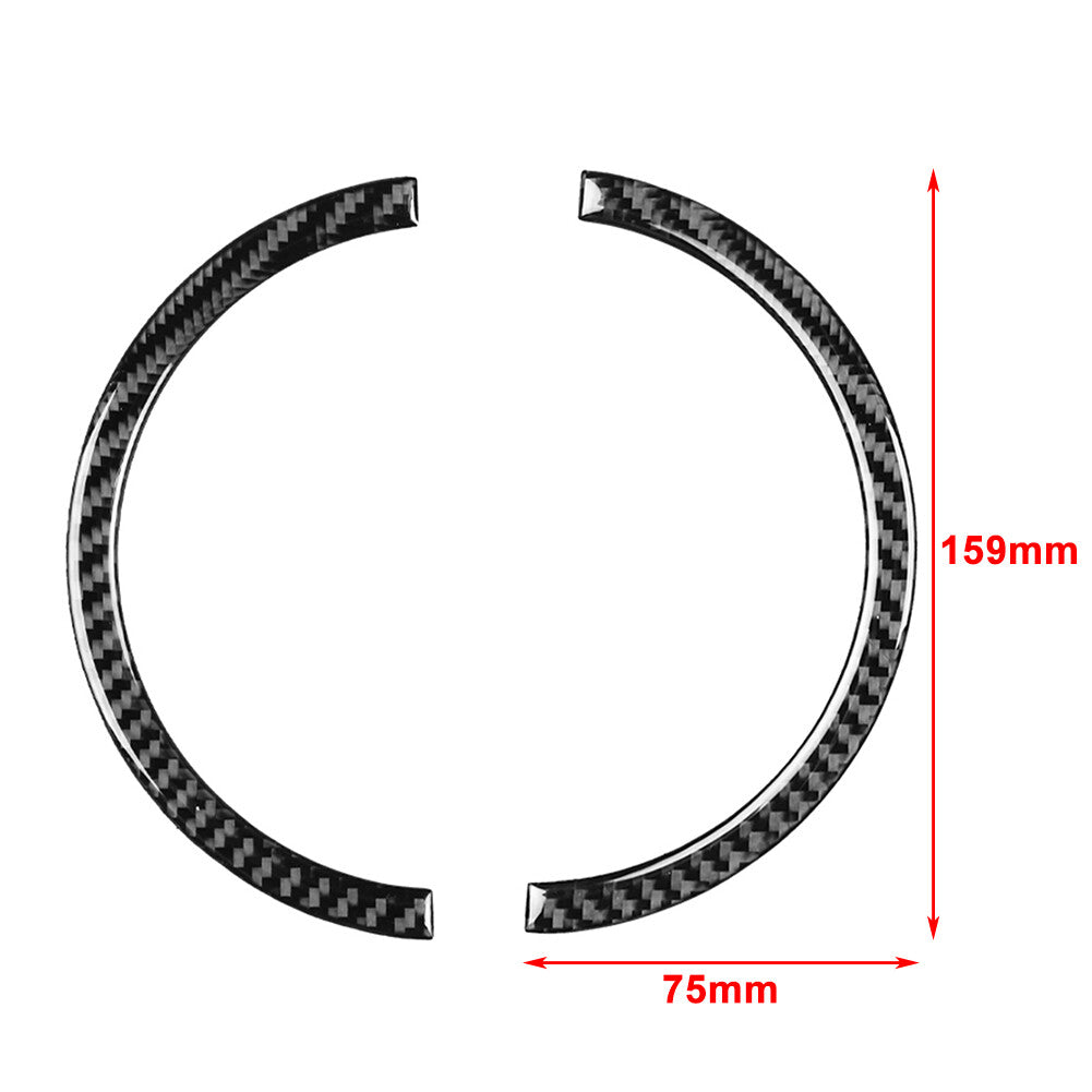 Carbon Fiber Interior Door Handle Ring Trim Cover for Fiat 500 2012-2015