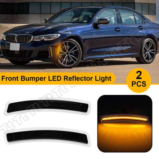 Smoked Front LED Side Marker Reflector Lights for 2014 - 2020 for F80 M3 F82 F83 M4 - v