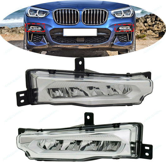 LR Front Fog Light Assembly Driving Lamp DRL Fit for BMW X3 G01 X4 2018-2020