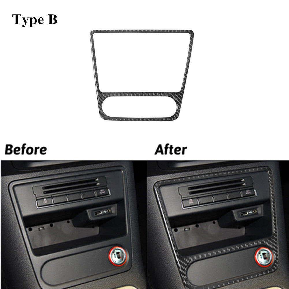 Carbon Fiber Central Control Surround Frame Trim for Volkswagen for Tiguan 2013-2017