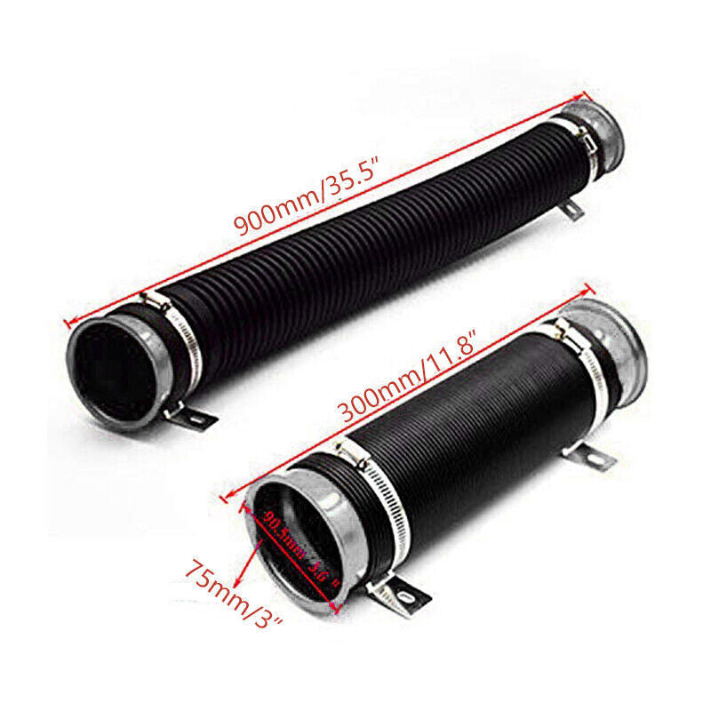 3-inch expandable 1-meter washable engine turbocharger cold intake hose - n