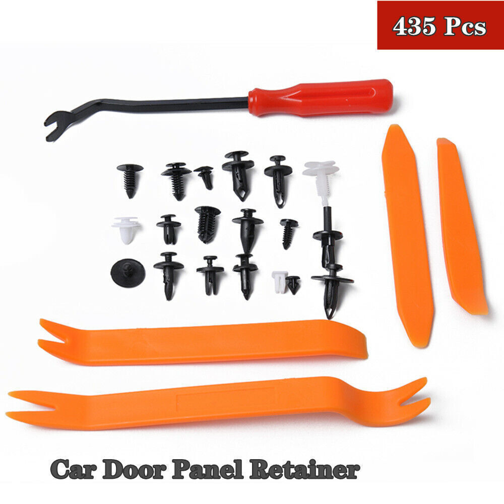 435-piece pack of car door panel fasteners, decorative rivets, screws, panel clips - for n