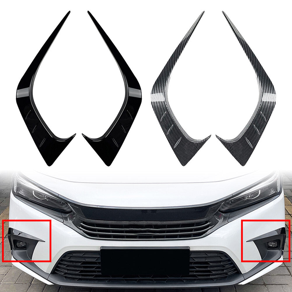 Front Bumper Fog Light Splitter Lip Spoiler Guard Cover Trim Fit for Honda for Civic Q