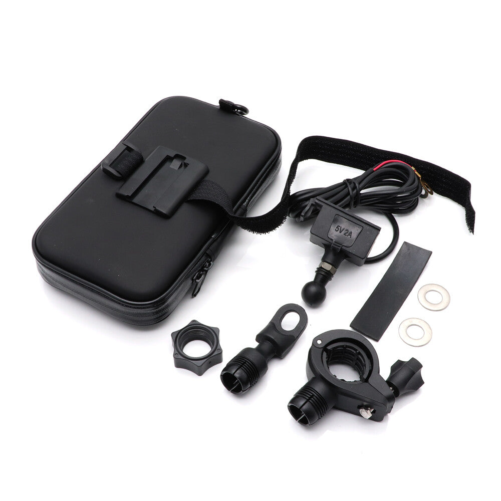 Moto Multifunction Mobile Phone Stand Holder Navigation Bracket Waterproof bag Q