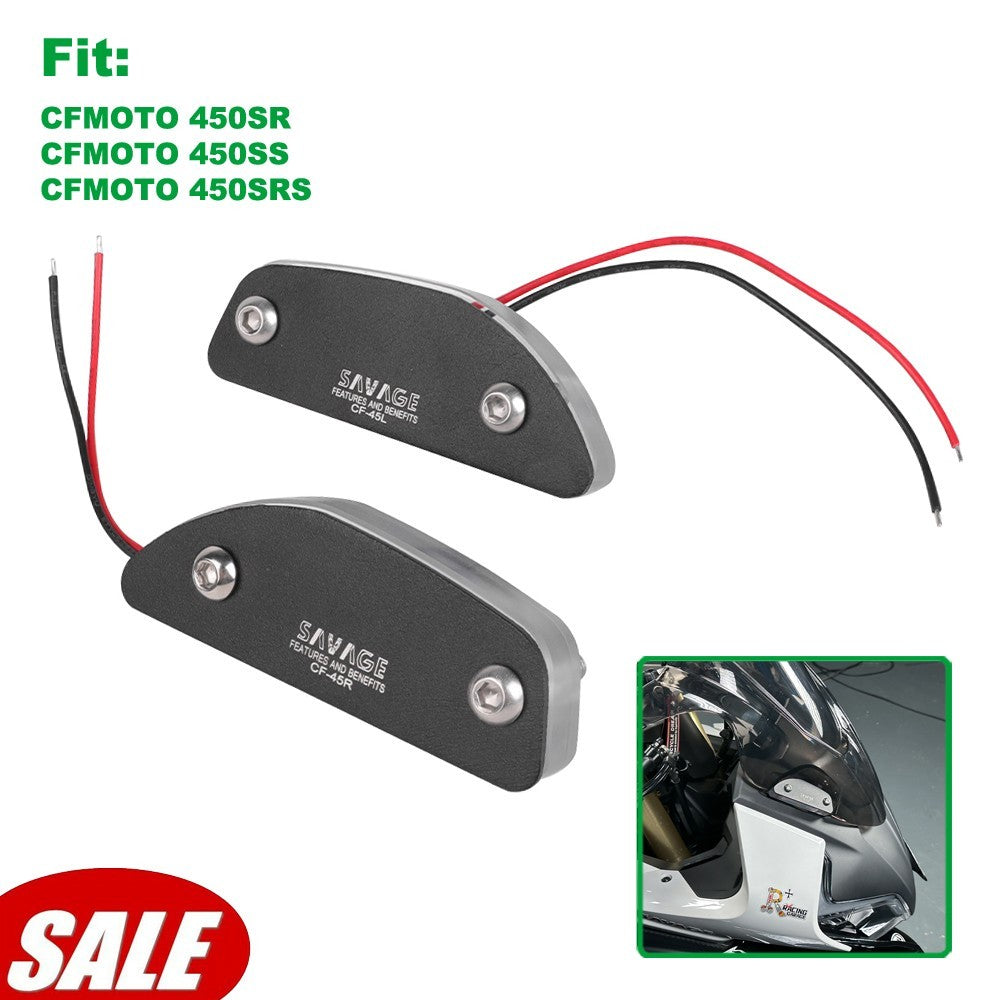For CFMOTO 450SR/SRS/SS Indicator Front LED Turn Signal Light Mirror Base Plate Q