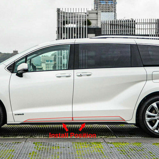 Chrome Door Side Body Molding Trim Covers Decor ABS for Toyota for Sienna 2021-2023