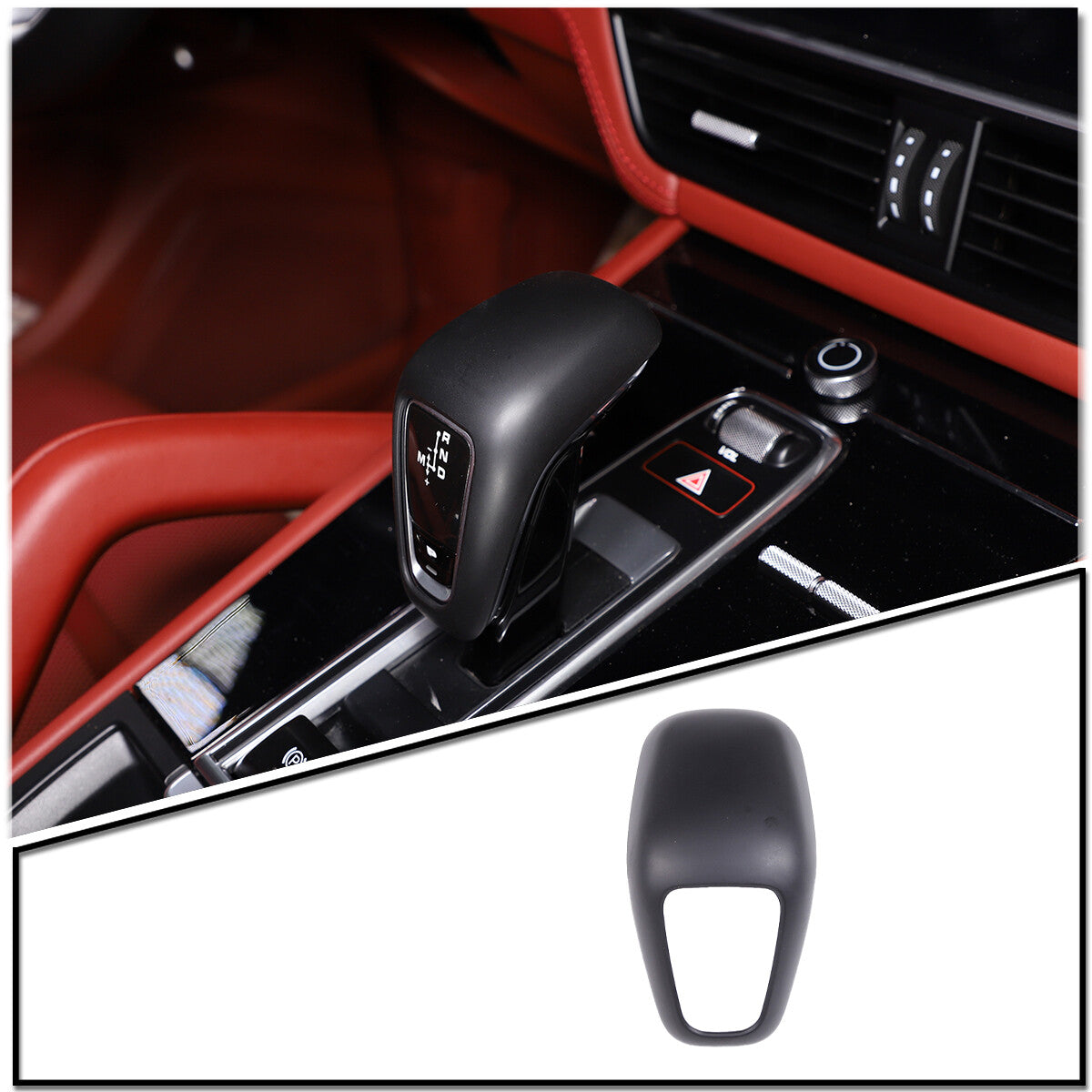 Smooth Black Front and Rear Logo Badge Ring Cover Trim for Maverick 2022- v