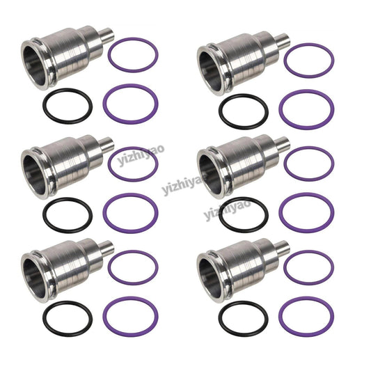 6 pcs for VOLVO Trucks Injector Sleeve Tube Set of 6 Steel 21401136 21515329