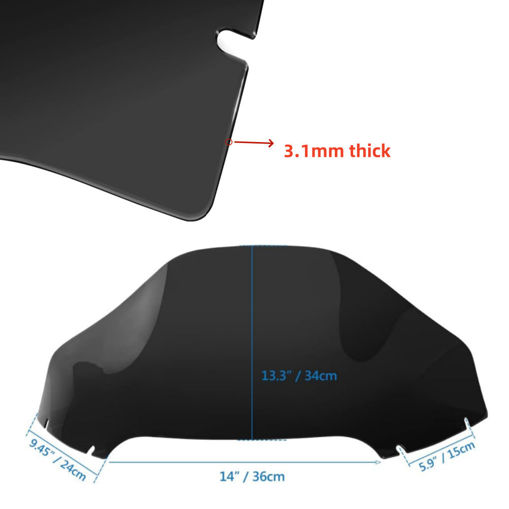 Black 13-inch windshield suitable for Harley Road Glide Special FLTRXS 2015-2022 n