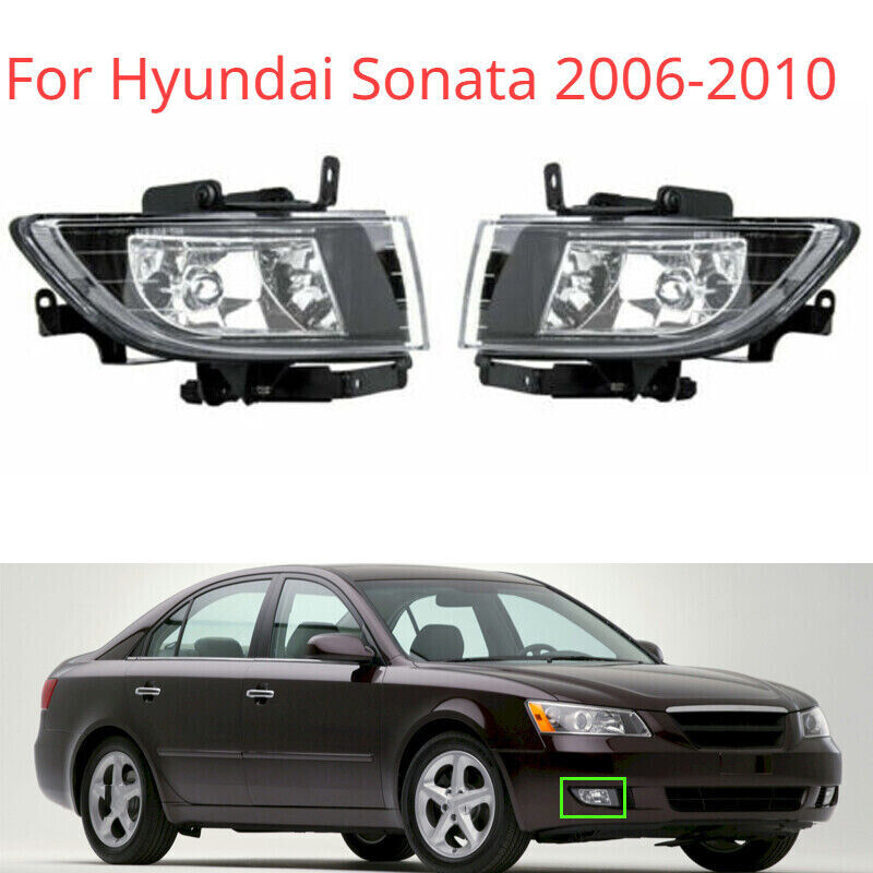 Fit for Hyundai Sonata 2006-2010 Pair Front Fog Light Driving Lamp Left & Right Q