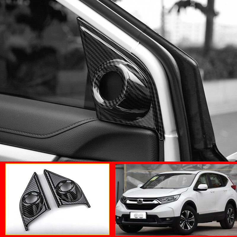 2pcs Carbon Fiber Front speaker frame trim for Honda CRV CR-V 2017-2020 2019