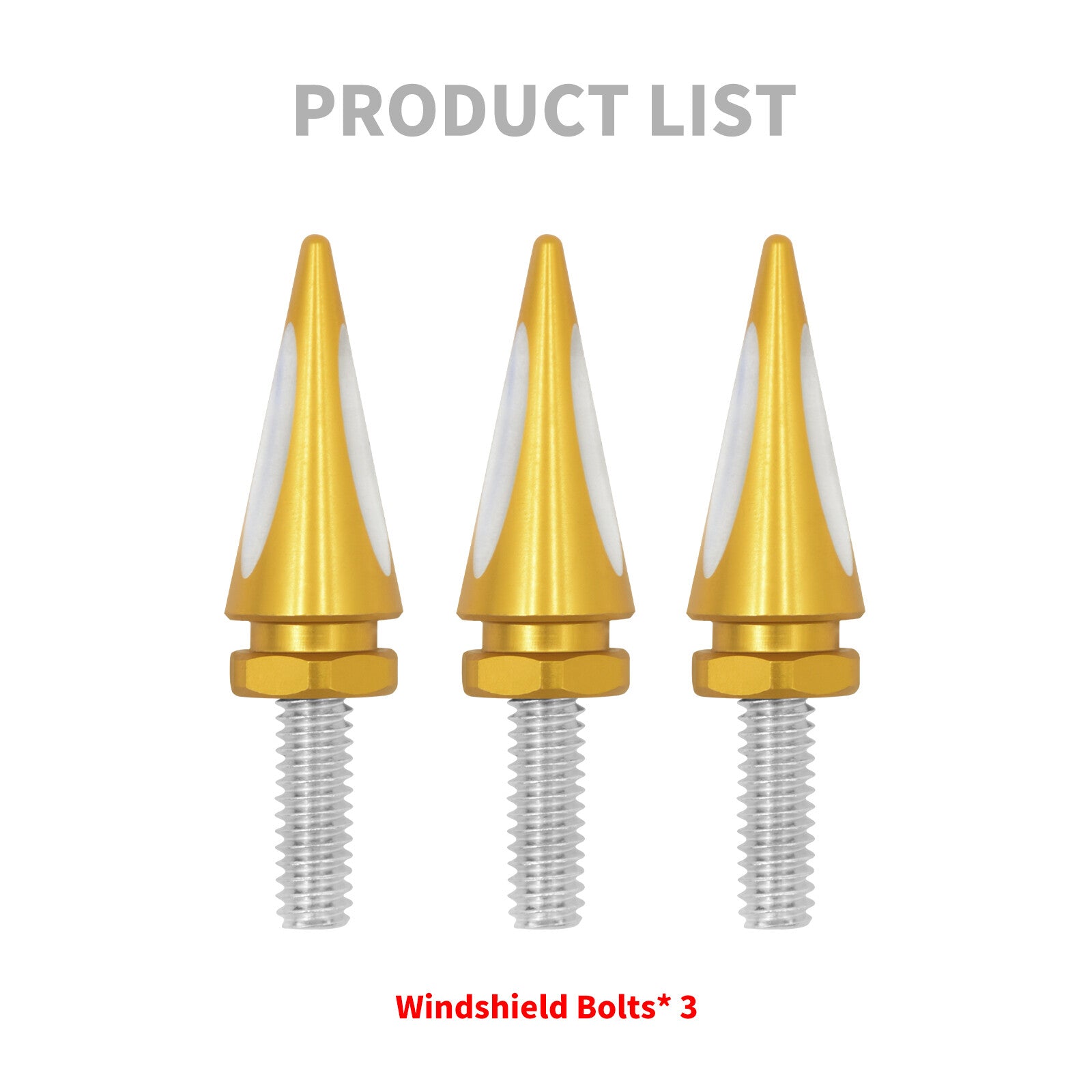 Gold Spike Wind Screen Windshield Bolts for Harley Street Electra Glide 96-2013