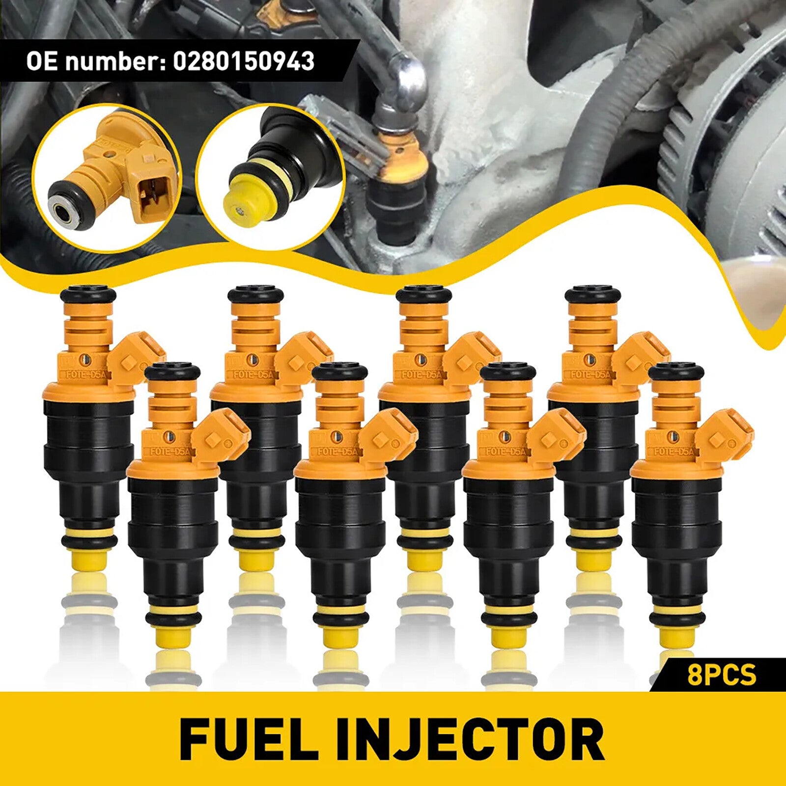 8 Car Fuel Injectors Replace Kits for Ford 4.6 5.0 5.4 6.8 7.3 7.5L for Lincoln