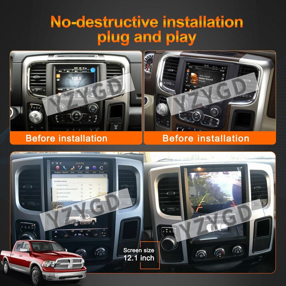 Android CarPlay Car Radio for Dodge for Ram 2013-2019 64GB Stereo Receiver Screen