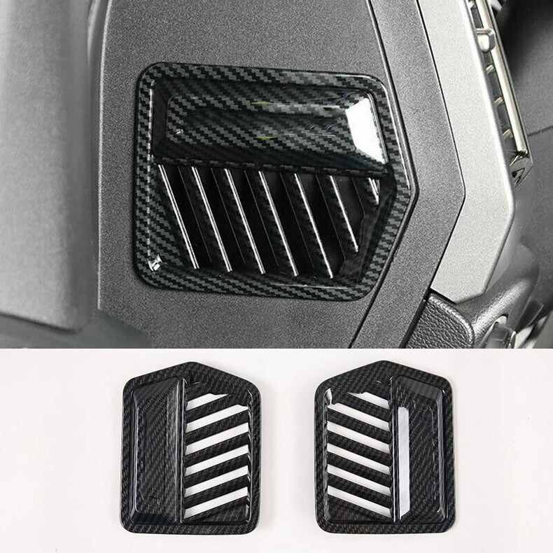 for Ford F150 F-150 2015-2020 Carbon Fiber Side Air Outlet Vent frame Cover Trim