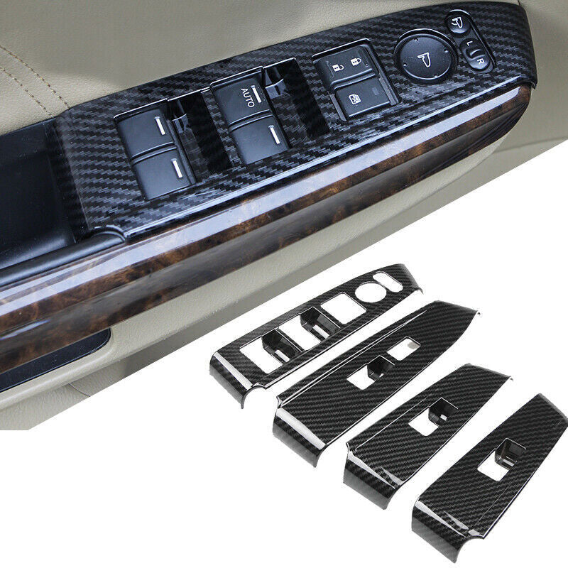 Red Carbon Fiber CD Control Panel Cover Trim Type B for Jeep for Wrangler JK 11-17 v