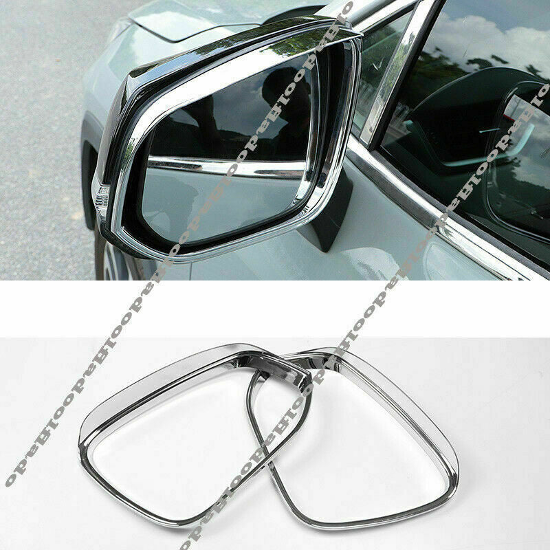 Chrome Rearview Mirror Rain Eyebrow Cover Trim for Toyota Highlander 2020-2023