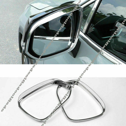 Chrome Rearview Mirror Rain Eyebrow Cover Trim for Toyota Highlander 2020-2023