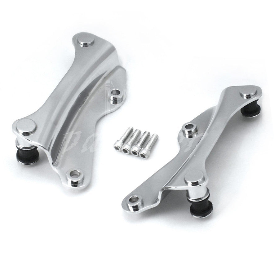 Chrome 4 Point Docking Hardware Kit Detachable for Harley Road King FLH 14-16 Q