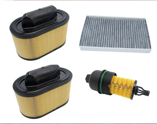 for Maserati Ghibli for Levante Quattroporte 3.0L Air Filte Oil Filter Set W/ Cap