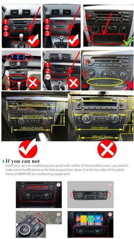 9-inch Android 10.1 Car Radio GPS for 1 E81 E82 E87/88 (04-11) with Automatic Climate Control n