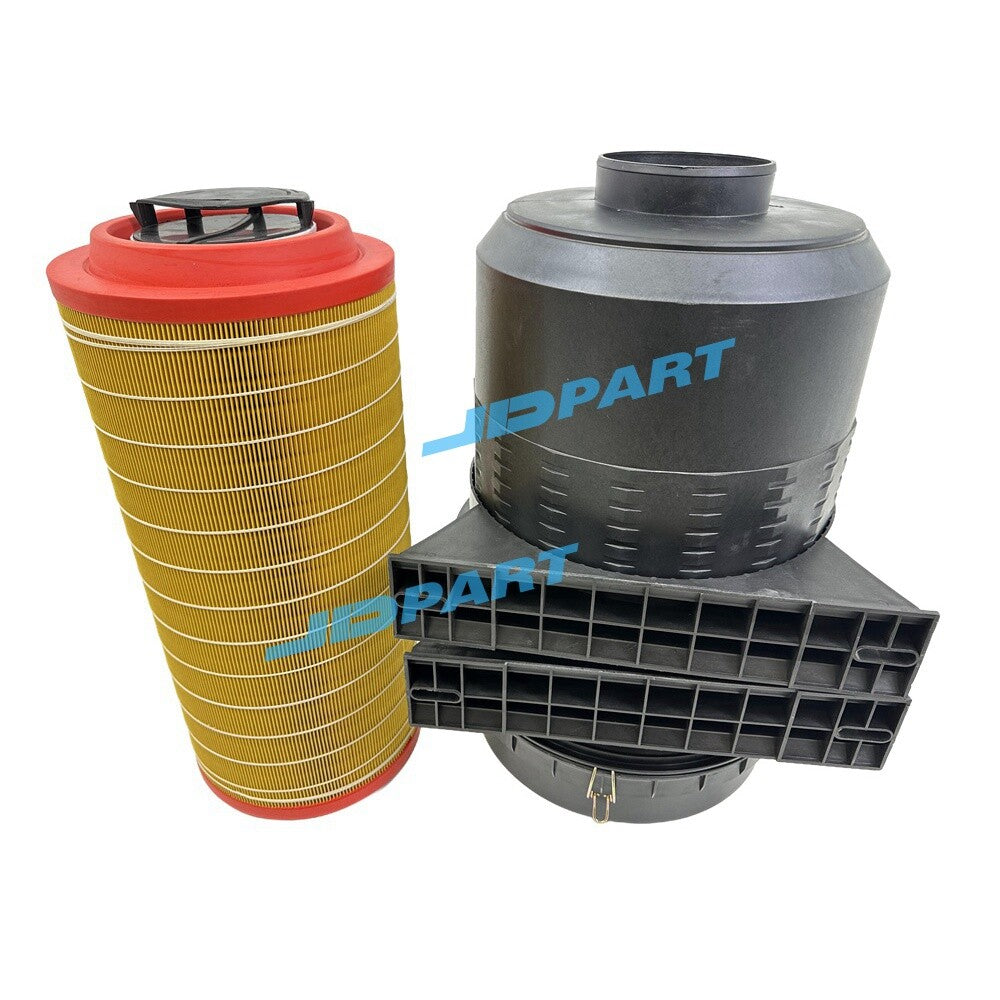 Complete stock of 264-3762 C25710 air filter assembly for Caterpillar C7 engine.