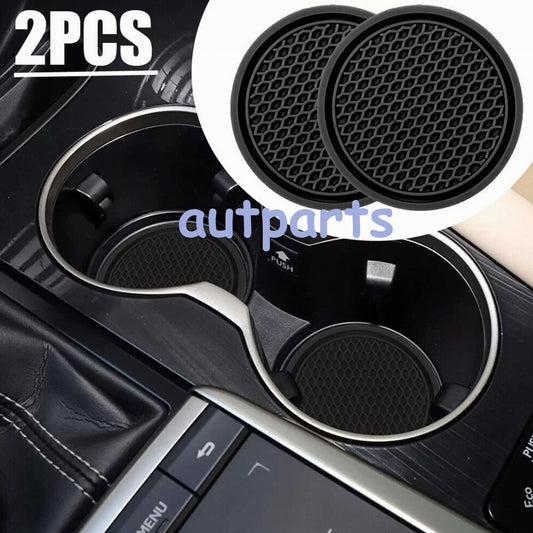 2¡ÁUniversal Black Car Cup Holder Anti-Slip Insert Coaster Interior Accessories