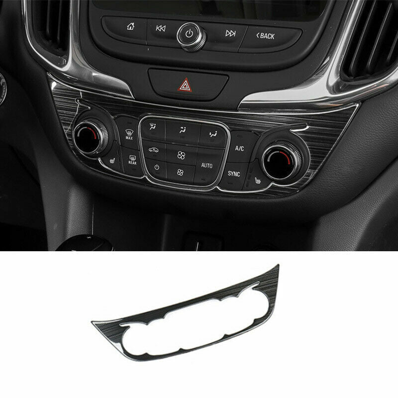 Titanium Black Console AC Button Control Frame for Chevrolet Equinox 2018-2021