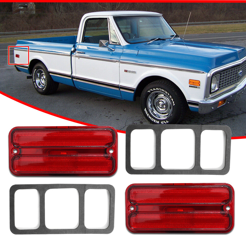 For 1968-72 for C10 for GMC Pickup Trucks LED Side Marker Turn Signals Red for - v