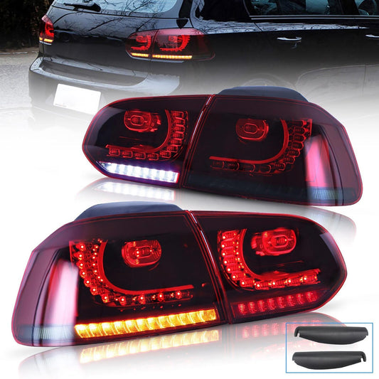 LH+RH LED Sequential Tail Light Rear Lamps For 10-14 for Volkswagen for Golf 6 MK6 GTI R