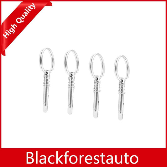 4x Frame Quick Release Spring Pins 1/4 For Boat Bimini Top with Pull Ring Silver Q