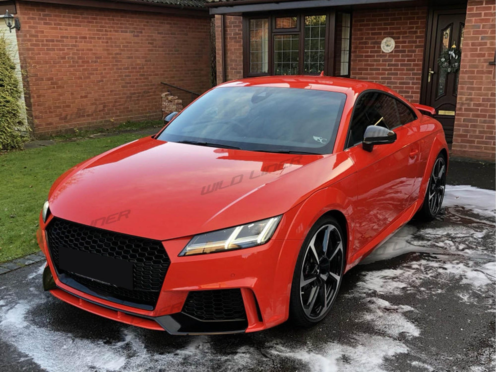 For 2015-2023 for Audi TT TTS TTRS MK3 Black Side Mirror Caps Gloss W/ Lane Assist Q