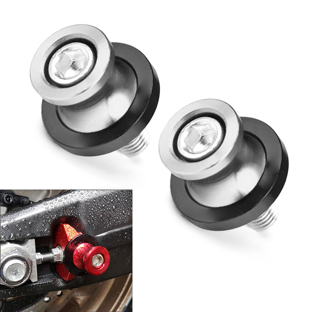 for HONDA CBR Silver Motorcycle Swingarm Spools Slider Stand Screw 8MM Thread