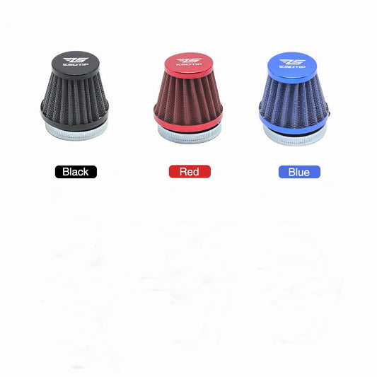 35mm carburetor air filter speed stack for motorcycles, carbide, black/red/blue Q