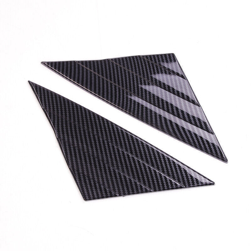 ABS Carbon Front Side Window Cover Trim 2pcs Fit For Model 3 2017-2021 n