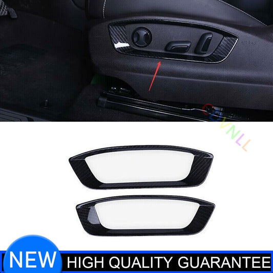 for Volkswagen Atlas 2018-23 Carbon Fiber for Seat Adjustment Handle Panel Trim 2PCS